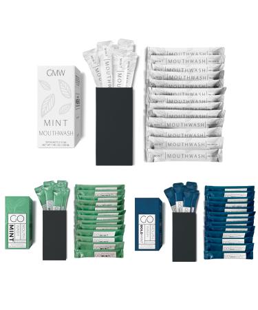 20 Bold Mint 20 Smooth Mint and 20 Matte White Mouthwash Packets