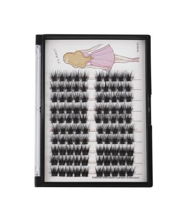 Bodermincer Home Eyelash Extension Thick Segmented 3D Effect Glue Bonded Individual Eyelash Extension Eyelashes Bunches Professional Makeup False Eyelashes (12MM)