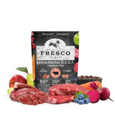 FRESCO Dog Complete Plus - Dry dog food - 2.5 kg - Based on fresh meat fruits and vegetables - Grain-free BARF - 100% natural ingredients - No artificial additives