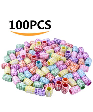 100pcs Dreadlock Beads Hair Tube Beads - Mixed Colors Style1 | Hair Braiding Decoration Accessories - Buy Online on GoSupps.com