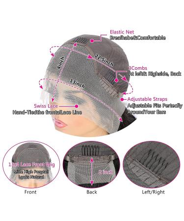 30 Inch Body Wave Lace Front Wig for Black Women - Brazilian Human Hair Pre Plucked 13x4 HD Lace Frontal Wig, Natural Looking Glueless Wig - Buy Online on GoSupps.com