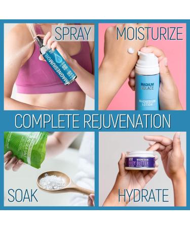 Natural Magnesium Oil Spray with Dead Sea Salt - Potent Alternative to Lotion and Cream - Buy Online on GoSupps.com