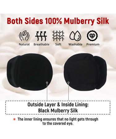3D Silk Eye Patch for Adults & Kids - Medical Right Eye Coverage - Comfortable Black Eye Patch for Glasses - Buy Online on GoSupps.com
