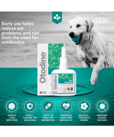 ICF Otodine Ear Cleaner Solution for Cats and Dogs - 100ml - Buy Online on GoSupps.com