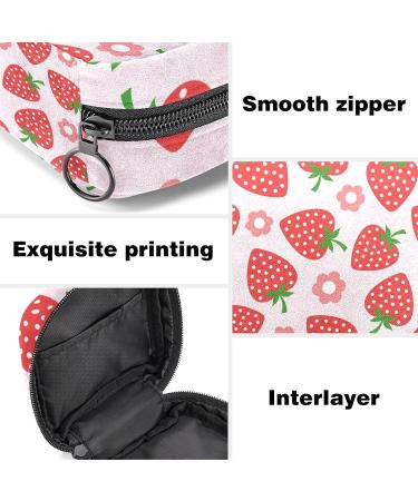 DIY Strawberry Flower Pattern Menstrual Cup & Sanitary Pad Storage Bag - Portable Period Kit for Women & Teens (Color 7) - Buy Online on GoSupps.com