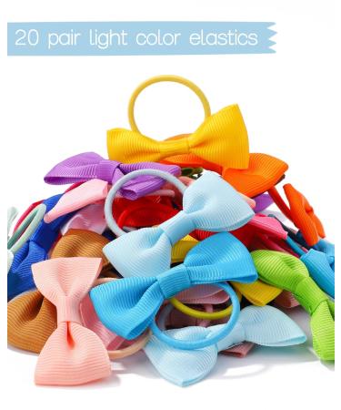 Jollybows 40 Pack Colorful 2 Inch Hair Ties for Girls - Mini Elastic Ponytail Holders & Hair Accessories for Toddlers - Buy Online on GoSupps.com
