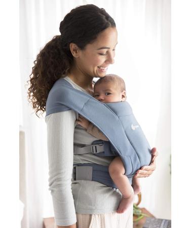 Ergobaby Embrace Baby Carrier for Newborns - Extra Soft Ergonomic Belly Carrier Bag in Oxford Blue | 1 Pack - Buy Online on GoSupps.com