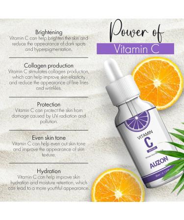 Vitamin C Face Serum | Anti-Aging & Brightening with Hyaluronic Acid | Natural Cruelty-Free Formula for Blemishes & Dark Spots - Buy Online on GoSupps.com