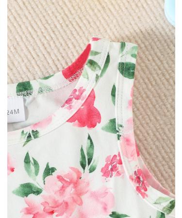 Puseky Toddler Girl 2 Piece Floral Sleeveless Dress & Cardigan Set, 3-4 Years, Pink - Buy Online on GoSupps.com