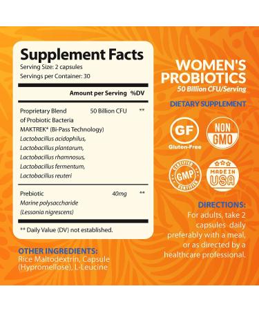 NutriZing Women's Probiotic + Daily Digestive Probiotic Bundle 50 & 30 Billion CFU Vaginal Gut and Immune Support 120 Vegan Capsules - Buy Online on GoSupps.com