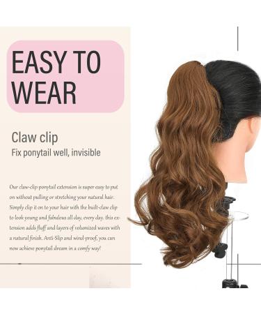 Dcbaboo 18inch Claw Clip in Ponytail Hair Extensions Long Wavy Ponytail Extension Curly Synthetic Pony tails Natural Wave One Piece Hairpiece Fake Ponytail for Women Light Auburn 18 inch 150g Light Auburn - Buy Online on GoSupps.com