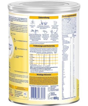 Buy Nestl BEBA 1 Initial Milk for Infants - Pack of 3 (3 x 800g) | International Shipping Available - Buy Online on GoSupps.com