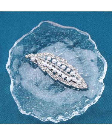Inilbran Boho Pearl Hair Clip Vintage Leaf Hair Barrette Clip Leaf Pearl Hairpin Clip Pearl Bridal Headpieces Decorative Hair Pin Head Clip French Headwear Hair Accessories for Women and Girls Silver - Buy Online on GoSupps.com