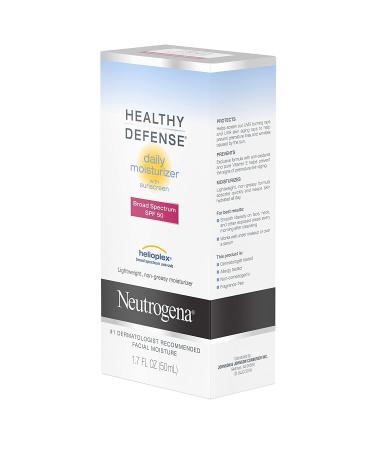 Neutrogena Healthy Defense Daily Moisturizer SPF 50 with Vitamin E, Lightweight Face Lotion - 1.7 fl oz (Pack of 2) - Buy Online on GoSupps.com