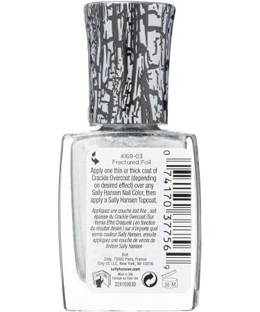 Sally Hansen Crackle Overcoat Nail Polish - Fractured Foil Grey, 0.4 Fl Oz - Buy Online on GoSupps.com
