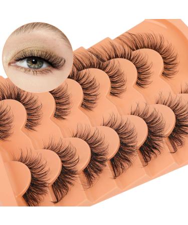 WTvane Style 1 20mm Cat Eye Mink False Eyelashes - Pack of 7 Pairs for Fluffy, Natural Look and Light Dramatic Fox Eye Effect - Buy Online on GoSupps.com