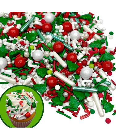 Manvscakes Christmas Sprinkles - Festive Cake & Cookie Decoration - 4oz (Red Green White) - Buy Online on GoSupps.com