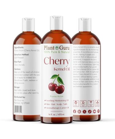 Buy 100% Pure Cold Pressed Cherry Kernel Oil 16 oz - Natural Carrier for Skin Face Body & Hair Moisturizer | Ideal for DIY Creams & Lotions - Buy Online on GoSupps.com