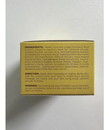 ANAiRUi Turmeric Vitamin C Face Cream Moisturising Collagen Face Cream for Dry Skin Daily Used Turmeric Vit C Facial Cream for Dark Spots Wrinkles Anti-Ageing Even Skin Tone 50g - Buy Online on GoSupps.com