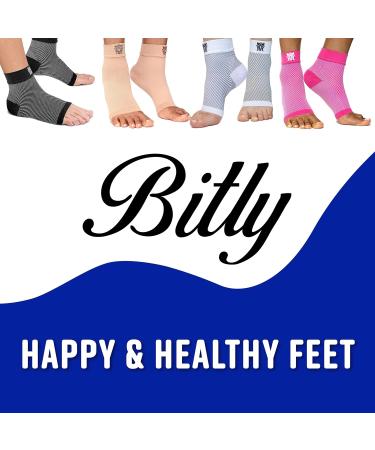 Bitly Ankle Brace - Compression Sleeve for Heel & Ankle Pain Relief - Neuropathy Nano Socks (Gray, Small) - Buy Online on GoSupps.com
