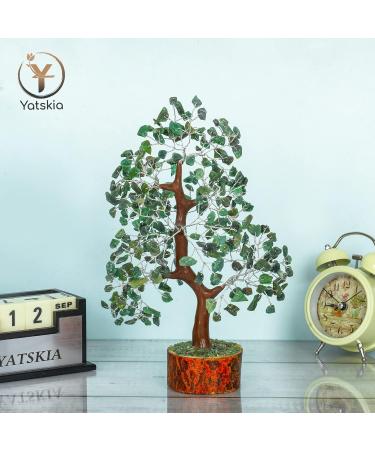 YATSKIA Green Aventurine Money Tree - Healing Crystal Tree for Home Decor & Gifts | Chakra Crystals & Gemstones - Buy Online on GoSupps.com