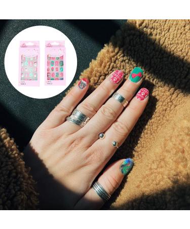 2 Christmas Nail Stickers Santa Fake Nail Christmas Fake Nails Fake Acrylic Nails Diy Fake Nails Christmas Nail Tips Kids Fake Nails Fake Nail Tips Child Abs Artificial - Buy Online on GoSupps.com