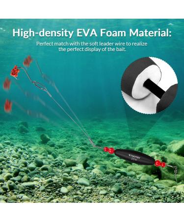 THKFISH Fishing Floats Set - 4 Pieces Catfish & Pike Rattle Rig - 2.5in & 3in Black for Enhanced Fishing Success - Buy Online on GoSupps.com