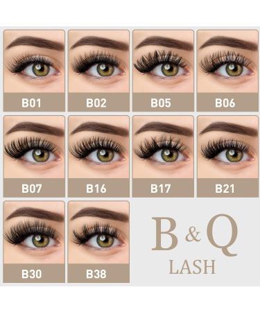 B&Q Eyelash Extension Kit B07 | 72Pcs Individual Lashes | Cluster Lashes DIY Kit with Tweezers and Bond | D-8-16 MIX B 07-Kit - Buy Online on GoSupps.com