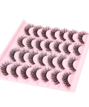 TNFVLONEINS 02M-Short 14 Pairs Natural Wispy Mink False Eyelashes - Short Cat Eye Extension for Natural Manga Strip Look - Buy Online on GoSupps.com