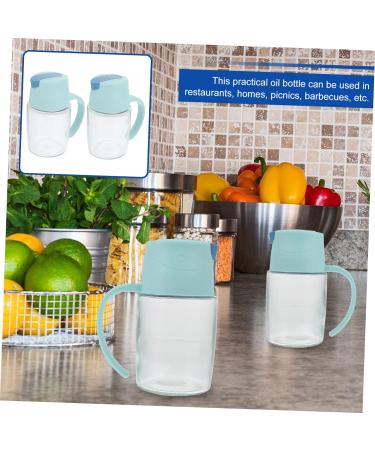ABOOFAN 2pcs Condiment Bottles Non Drip Oil Glass Vinegar Cruet Sugar Jar Salad Dressing Dispenser Soy Sauce Container Glass Jar Olive Stainless Steel Household Vinegar Bottle - Buy Online on GoSupps.com
