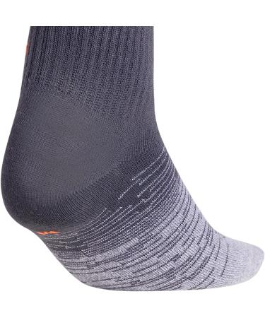 adidas Boys' Youth Superlite Badge of Sport 6-Pack Quarter Socks - Onix Grey/Grey/Signal Orange - Large - Buy Online on GoSupps.com