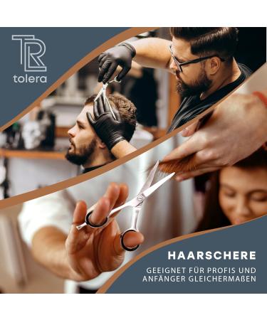 TOLERA Hairdressing Scissors Set with Case | Sharp & Precise Unisex Hair Cutting Scissors (Silver) - Shop Internationally - Buy Online on GoSupps.com