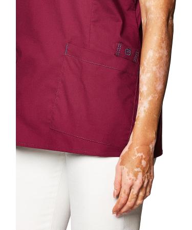 WonderWink Wonderflex Verity Women's Scrub Top in Wine - Size Large - Buy Online on GoSupps.com