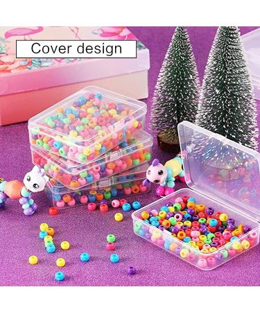 ZUER 2 Pcs Large Clear Plastic Beads Storage Containers Box with Hinged Lid for Jewelry - Buy Online on GoSupps.com