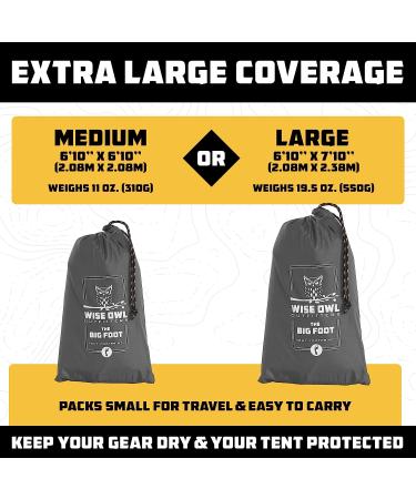Wise Owl Outfitters Waterproof Camping Tarp - Medium Gray - Includes Tent Stakes and Carry Bag - Ideal Camping Gear Must-Have - Buy Online on GoSupps.com