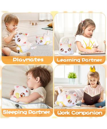 Laibuy Cat Stuffed Animal Toy | Soft Cat Cushion Plush Pillow for Kids | Funny Pussy Plushie Gift | Orange Kitten Stuffed Toy - Buy Online on GoSupps.com