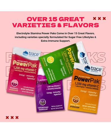 Trace Minerals Electrolyte Stamina PowerPak - Raspberry Flavor, 30 Packets (0.18 oz Each) - Buy Online on GoSupps.com