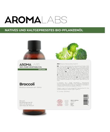 Organic Broccoli Oil - 100ml | 100% Pure Natural & Cold Pressed | Cosmos Certified | Aroma Labs - Buy Online on GoSupps.com