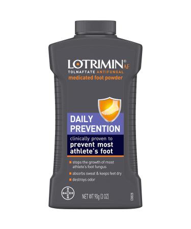 Lotrimin Athlete's Foot Daily Prevention Medicated Foot Powder Bottle, 3 Ounce