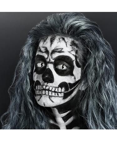 MEICOLY Black & White Face Paint Pro Makeup Kit for Clown, Vampire, Zombie - 100g/3.53 oz - Buy Online on GoSupps.com