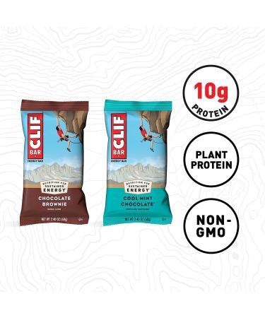 CLIF BAR 44 Count Variety Pack - Chocolate Chip, Crunchy Peanut Butter, Chocolate Brownie, Cool Mint Chocolate - Full Size and Mini Energy Bars - Buy Online on GoSupps.com