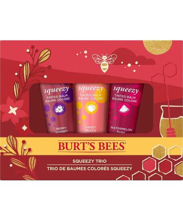 Burt's Bees Lip Care Stocking Stuffers Set - Berry Sorbet, Sweet Peach, Watermelon Rush - Buy Online on GoSupps.com