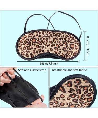 10 Pack Leopard Sleep Masks - Comfortable Eye Shade Covers for Sleeping, Shift Work, Travel - Includes Travel Pouch - Nose Pad for Men Women Kids - Buy Online on GoSupps.com