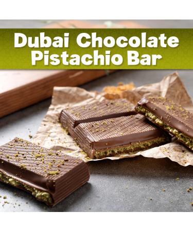 Dubai Chocolate Kunafa Pistachio Bar 7oz | Gourmet Dessert Gift | Crispy Kunafe with Pistachio Paste | Luxurious Chocolate Treat for All Occasions - Buy Online on GoSupps.com
