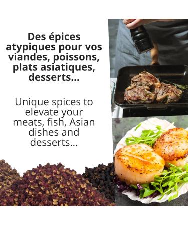 Khla - Coffret Trio de Poivres Rares - Sichuan & Timut - En Grains - Coffret Cadeau Cuisine - Baies Sichuan Rouge Vert - pices Poivres du Monde - Recharge Moulin - Asie Chine N pal - Buy Online on GoSupps.com