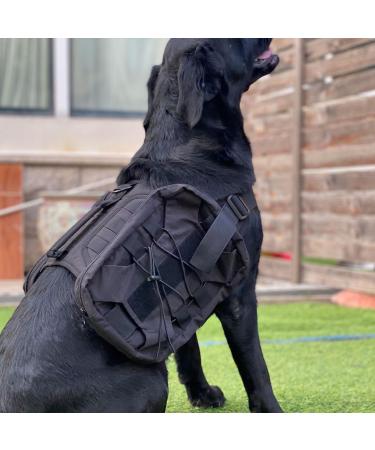 Large Dog Backpack Outdoor Hound Saddle Bag Dog Pack with Side Pockets for Small Medium Large Dogs Adjustable Tactical Dog Pack for Hiking Travel Camping Training Black M M (chest 28-35 inch) Black (Tactical) - Buy Online on GoSupps.com