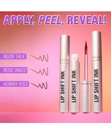 Revolution Lip Shift Ink Peel Off Lip Liner Stain Liner l vres longue tenue fini mat Vegan Rose Inked 1.8 ml 1.8 ml (Lot de 1) Rose Inked - Buy Online on GoSupps.com