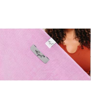 Curly Girl Microfiber Hair Towel with Strap - Fast Drying Anti-Frizz Waffle Design for Curly Hair - Lavender - Buy Online on GoSupps.com
