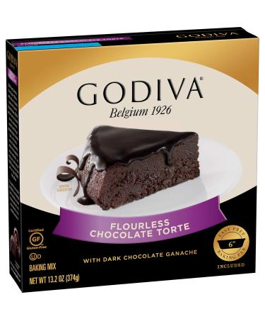 Godiva Flourless Torte Baking Mix with Dark Chocolate Ganache, 13.2 oz