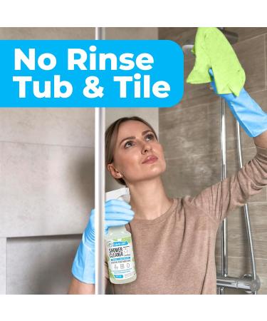 Mighty Mint Shower Cleaner - Non-Toxic No-Rinse Daily Spray for Glass & Tile 16oz | Natural Peppermint Scent - Buy Online on GoSupps.com